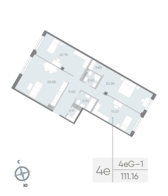 Квартира в ЖК NEVA RESIDENCE