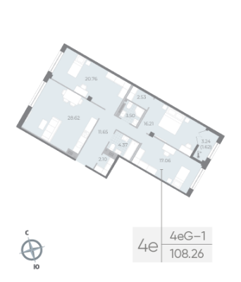 Квартира в ЖК NEVA RESIDENCE