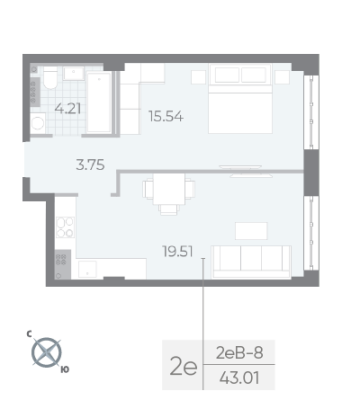 Квартира в ЖК NEVA RESIDENCE