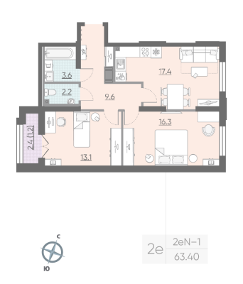 Квартира в ЖК Цивилизация на Неве