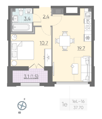 Квартира в ЖК Цивилизация на Неве