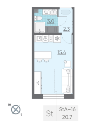Квартира в ЖК Цветной город
