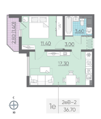 Квартира в ЖК Цивилизация
