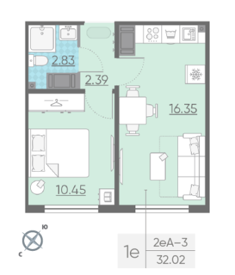 Квартира в ЖК Цветной город