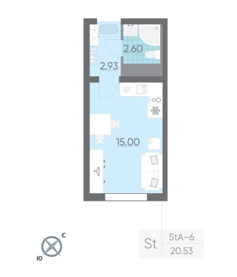 Квартира в ЖК Ручьи