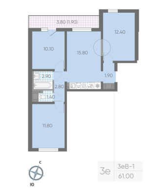 Квартира в ЖК Цветной город