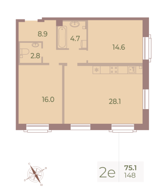 Квартира в ЖК Neva Haus