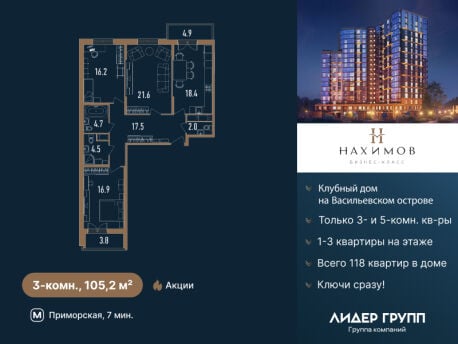 Квартира в ЖК Нахимов