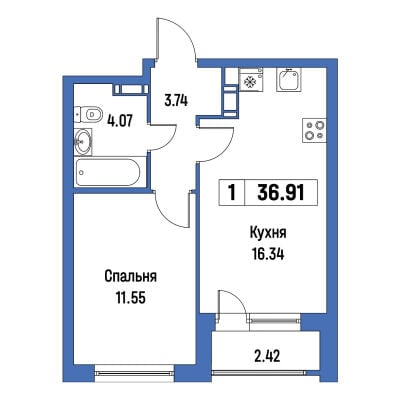 Квартира в ЖК Урбанист