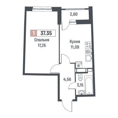 Квартира в ЖК Авиатор