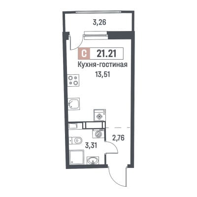 Квартира в ЖК Авиатор
