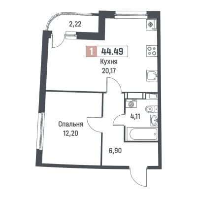 Квартира в ЖК Авиатор