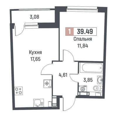 Квартира в ЖК Авиатор