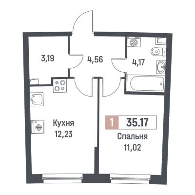 Квартира в ЖК Авиатор