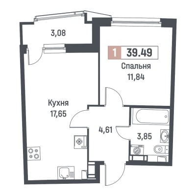 Квартира в ЖК Авиатор