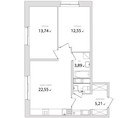 Квартира в ЖК Bau Haus