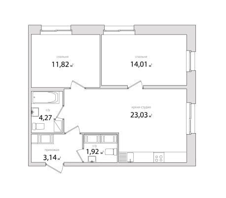 Квартира в ЖК Bau Haus
